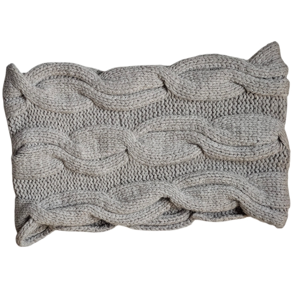Handmade Grey Chunky Cable Knit Snud AKA Neck Warmer